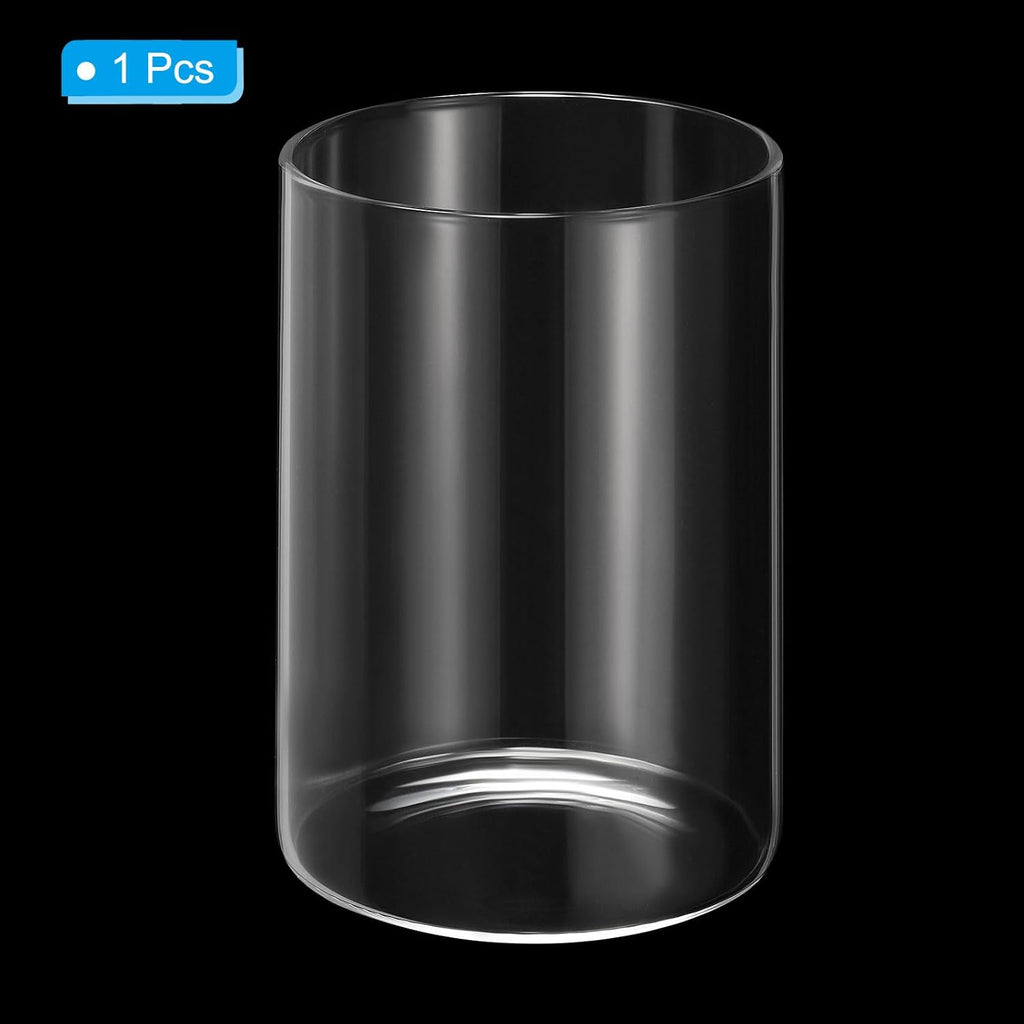 PATIKIL Clear Glass Cylinder Vase, 4.7" Tall and 3.1" Dia, 500ml, Tabletop Flowers Vase, Floating Candle Holder, Modern, Transparent