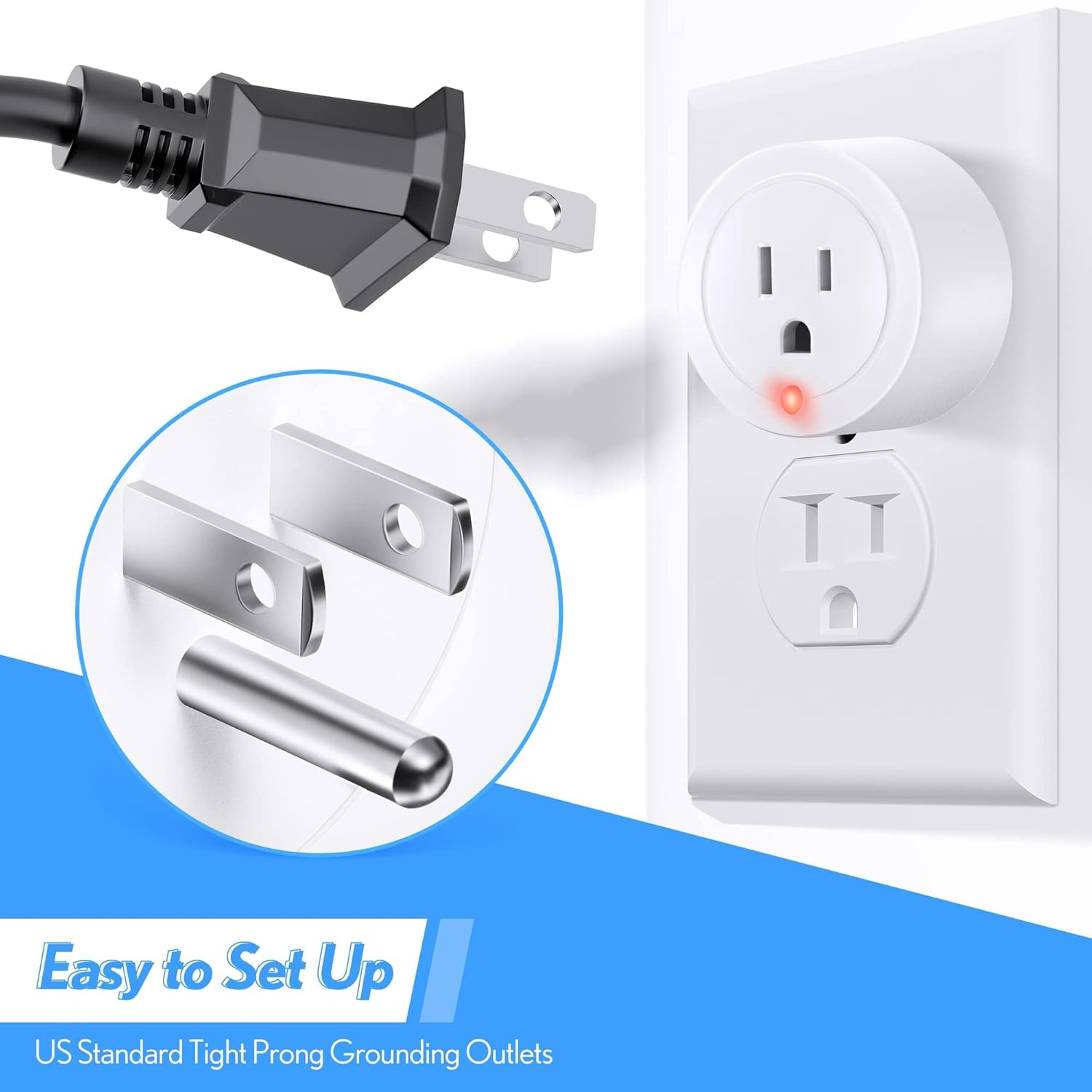2 Pieces Thermostatically Controlled Outlet, On at 32°F/Off at 50 °F Thermostat Plug Outlet for Winter Chicken Water Coop Heater, Temperature Controllers for Bird Bath Deicer Outdoor