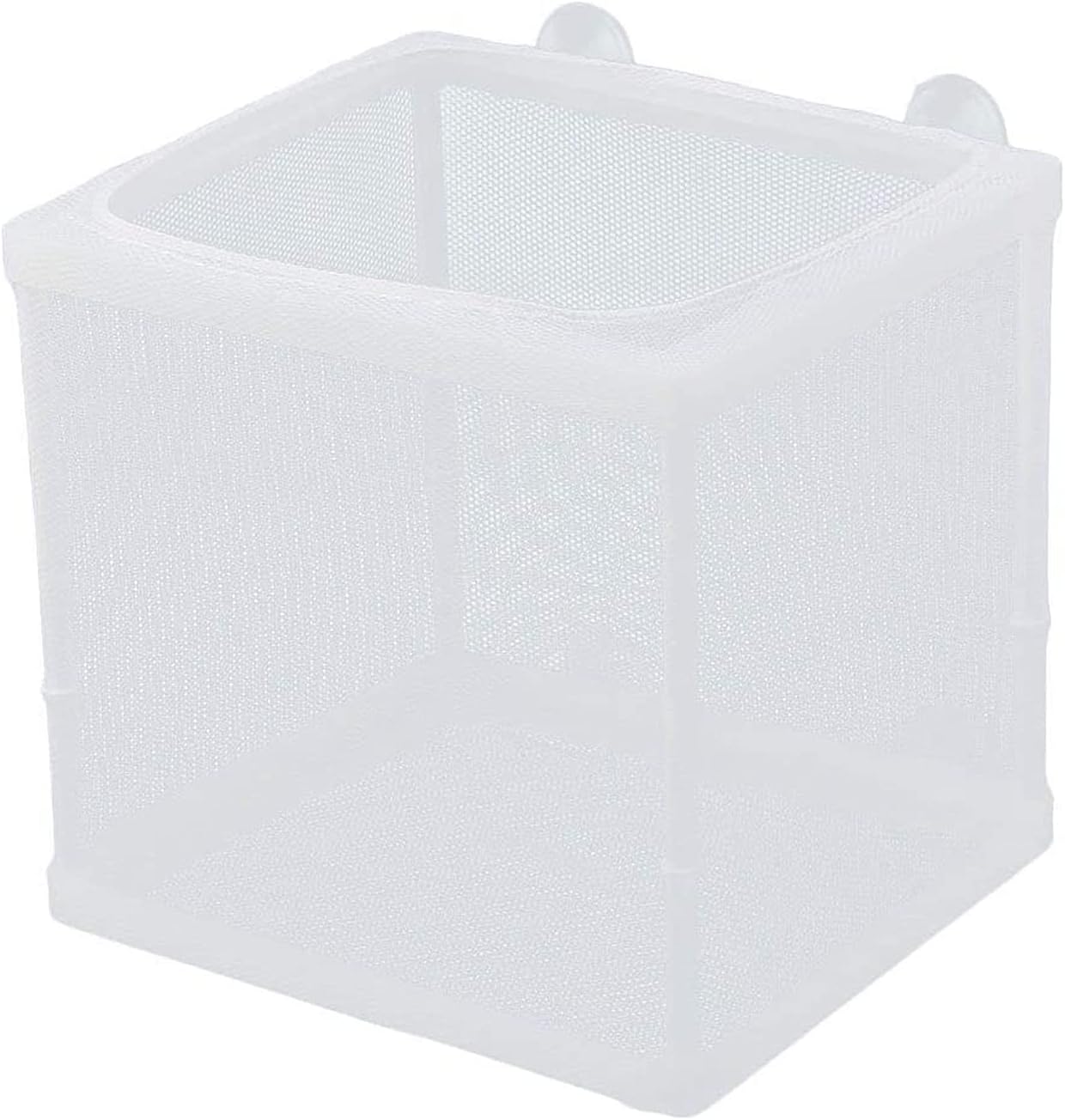 Still Awake Aquarium Fish Breeder Box, Fish Isolation Box, Hatching Box, Juvenile Fish Spawning Incubator, Water Isolation Net Hatcher, Nylon Mesh Fish Fry Hatchery Separation Net（White S）