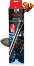 Aquatop Titanium Heater with Controller - Adjustable Temperature for Aquariums Up to 55 Gallons - Ideal for Turtles & Large Fish - Easy to Use and Install