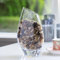 Enova Floral Unique Angled Rim Clear Glass Vase 6.0" W 10.0" H, Decorative Flower Vase for Home Decor Indoor, Wedding Centerpiece Event (1 Piece)