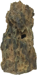 Artificial Dragon Stone Rock Formation, 12 Inches Tall Aquarium Fish Tank Ornament Decor, Aquascape Large Resin Boulder for Fish Tanks, Reptile & Aquatic Habitat Safe