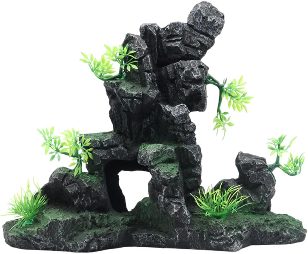 Fishtank Shrimp Breeding Rockery Mountain Ornaments for Aquariums Terrarium Landscaping Shelter Decoration Fish Tanks Ornaments Large Small Large