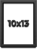 10x13 Shadow Box Frame Black | 1 Inch Deep Solid Wood Shadowbox Display Frame | UV Resistant Acrylic Plexiglass, Acid Free Backing, and Hanging Hardware | Dugan Picture Frame Style