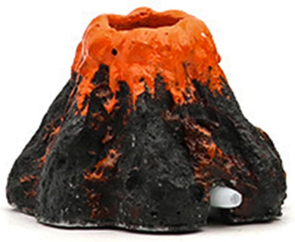 Fish Tank Volcano with Air Stone Aquarium Bubbler Decoration Air Pump Accessory Small