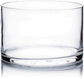 WGV Cylinder Vase, Width 6", Height 4", Clear Glass Container Terrarium Candle Holder for Wedding Centerpiece, Party Event, Home Office Decor, 1 Piece
