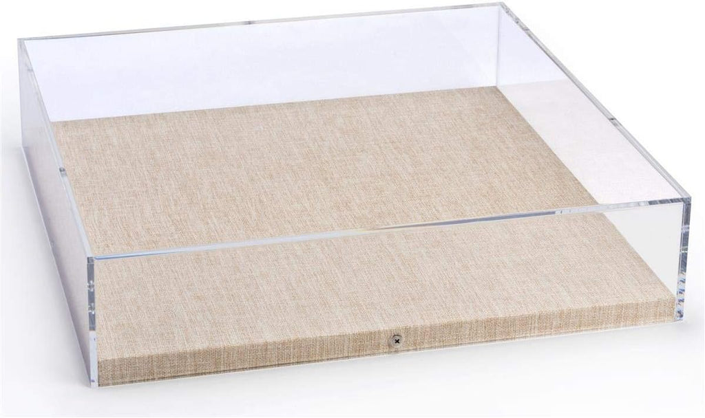 Displays2go 12 x 12 Inch Wall-Mounted Exhibit Case, Acrylic Vitrine - Tan (DCAWEC1212)