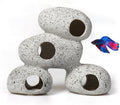 Aquarium Rock Decorations Resin Cichlids Rock with Artificial Moss Betta cave Betta Fish Tank Accessories Fish hides for Aquarium (Rock Cave)