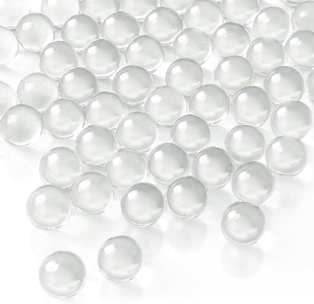 SallyFashion 75PCS Glass Marbles for Vases, Clear Marbles for Vase Fillers, Marble Run Toys, DIY Home Decorative