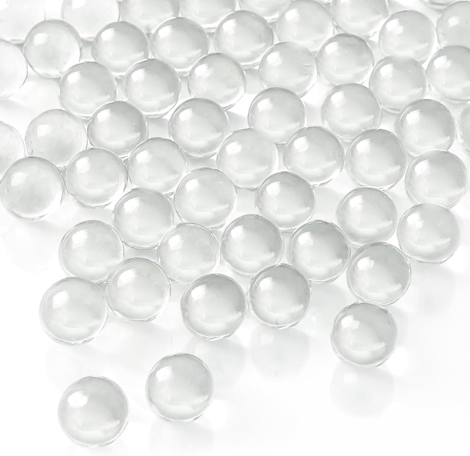 SallyFashion 75PCS Glass Marbles for Vases, Clear Marbles for Vase Fillers, Marble Run Toys, DIY Home Decorative