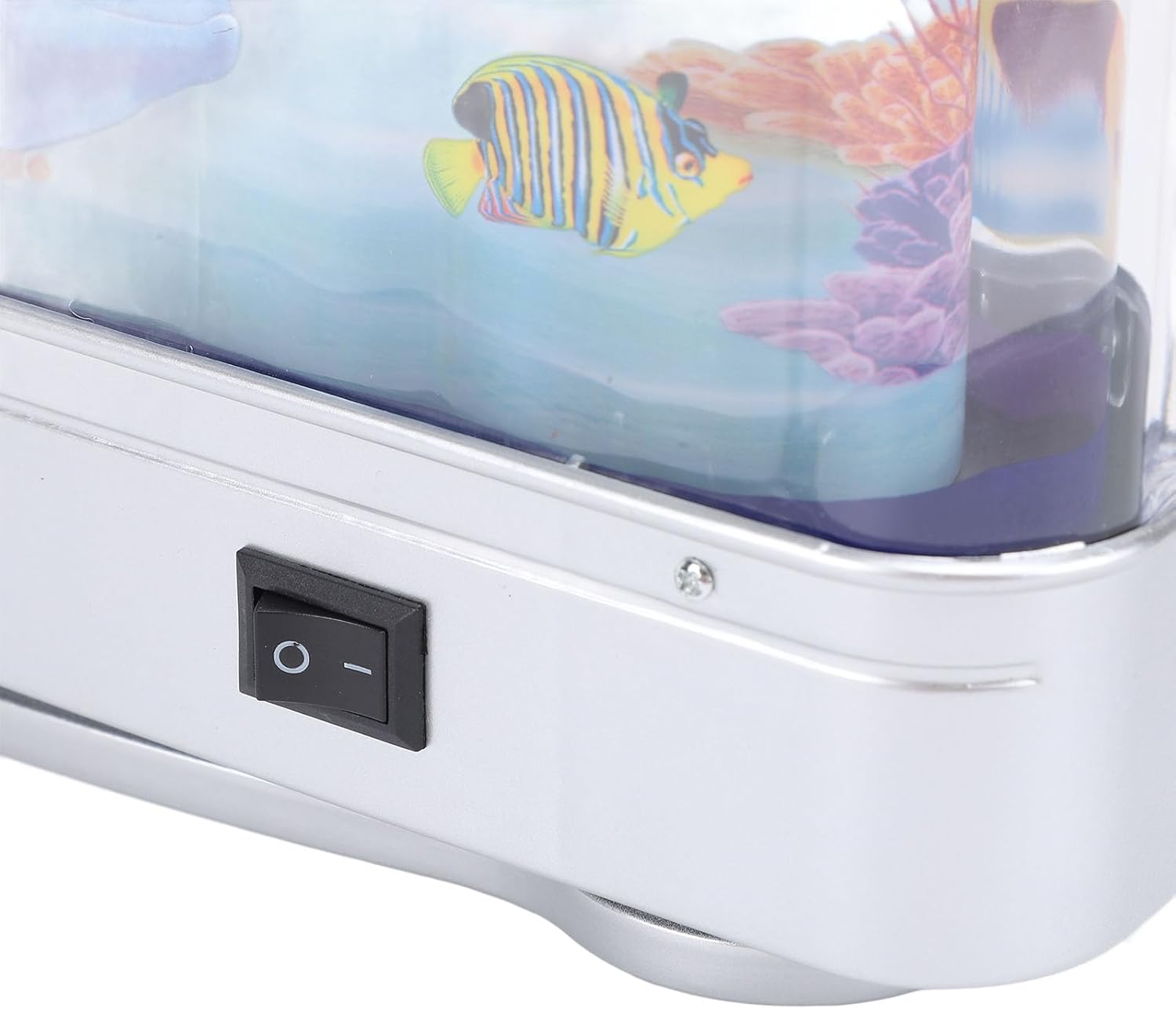 TOPINCN Fake Motion Fish Tank Mini Aquarium Artificial Aquarium Lamp with Moving Fish Virtual Ocean Night Light Sensory Relaxing LED Tank for Bedroom Office Desk