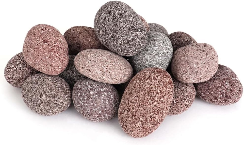 Lava Rock - 10-Pound Tumbled Lava Stones - 3" Red Lava Pebbles - Volcanic Rock - Landscaping Rocks