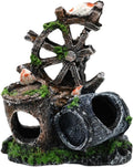 Pets Betta Fish Tank Cave Decorations,Wine Barrel Aquarium Decoration (1, Wine Barrel Decoration)