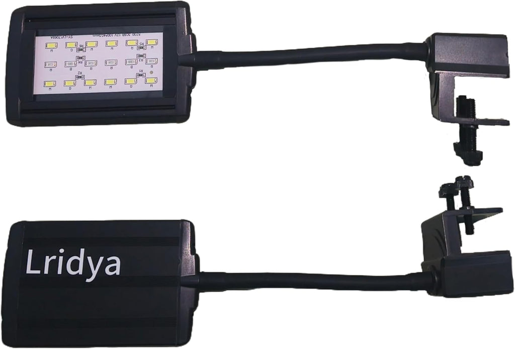 8W Clip-On Aquarium Light - White/Blue/Red,5 Brightness Levels,Timer (3/6/12H)