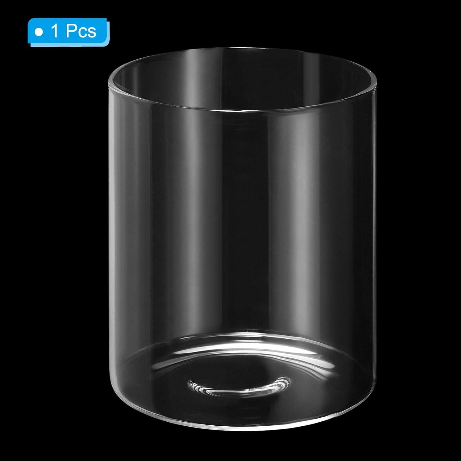 PATIKIL Clear Glass Cylinder Vase, 4.7" Tall and 3.9" Dia Tabletop Flowers Vase Floating Candle Holder Vase for Home Decor Wedding Centerpieces(27oz)