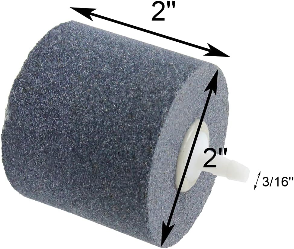 AQUANEAT Aquarium Air Stones 2x2 inch 2 Pack, Aerator Bubble Diffuser, Air Pump Accessories for Hydroponic, Pond, Aquarium Fish Tank