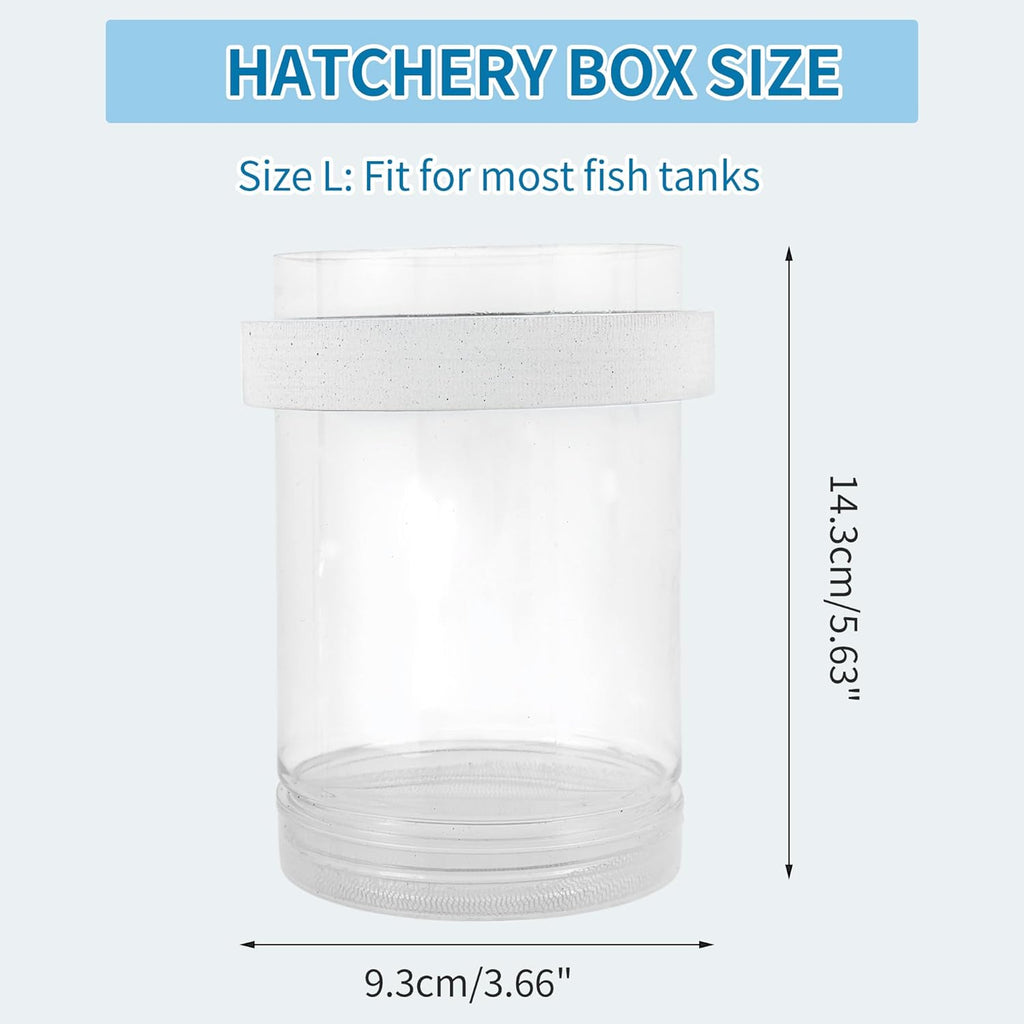 Suspensions Breeder Box, Floating Mesh Isolation Fish Tank Separator Set, Ideal for Aquatic Pets, Large, White, 1 Set