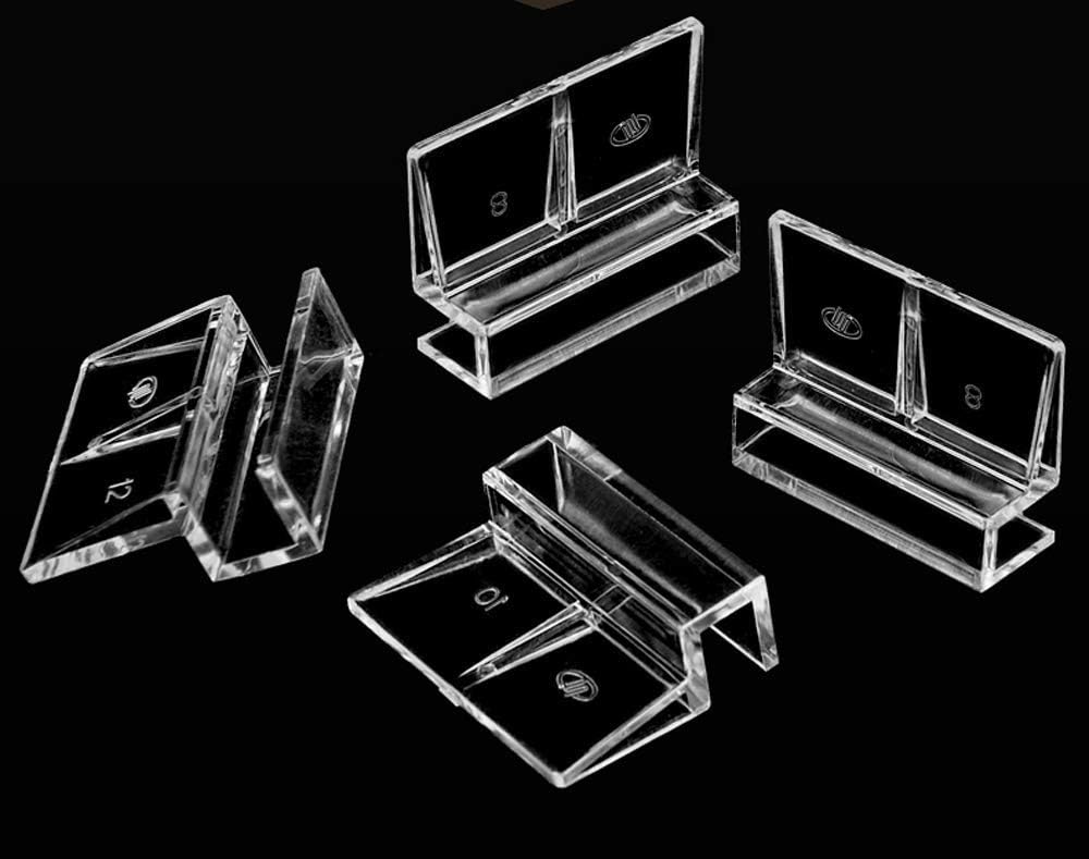 4pcs Clear Color Acrylic Aquarium Fish Tank Glass Cover Clip Support Holder (6mm)