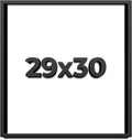 29x30 Shadow Box Frame Black | 1 Inch Deep Solid Wood Shadowbox Display Frame | UV Resistant Acrylic Plexiglass, Acid Free Backing, and Hanging Hardware | Dugan Picture Frame Style
