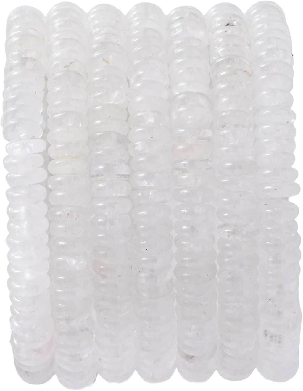 Natural White Crystal Disk Stone Spacer Beads 6x2mm 38cm/str Flat Rondelle Loose Semi Gemstone Caps for Making Bracelets Necklace