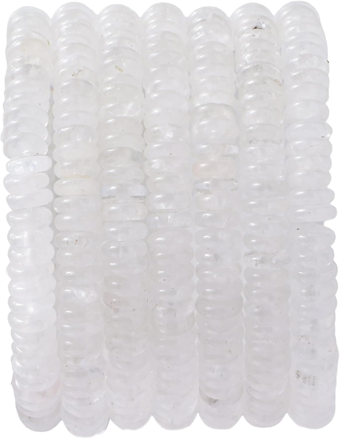 Natural White Crystal Disk Stone Spacer Beads 6x2mm 38cm/str Flat Rondelle Loose Semi Gemstone Caps for Making Bracelets Necklace