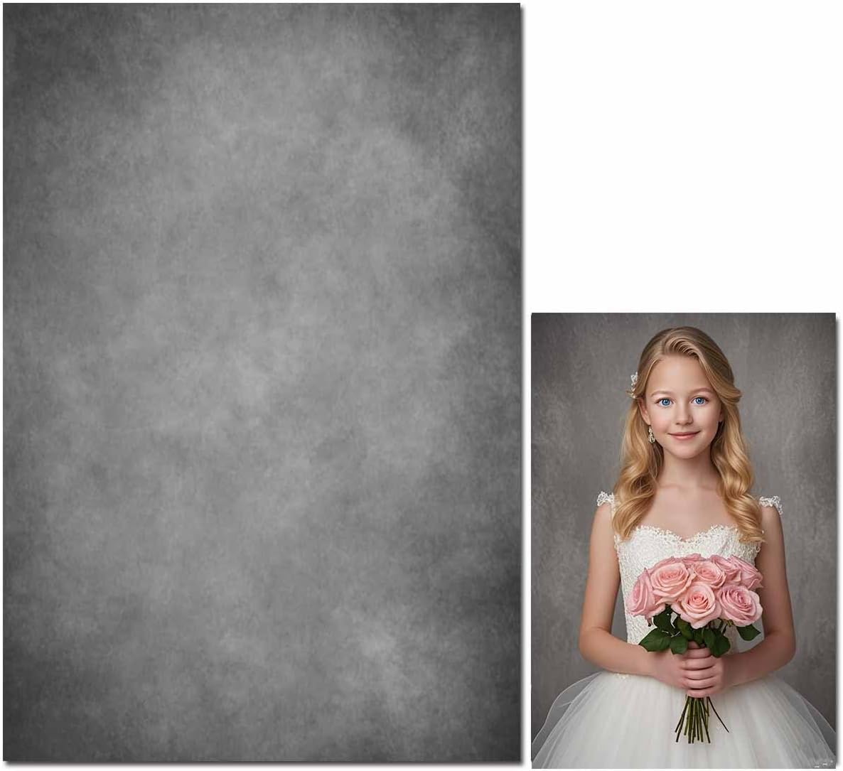 5x7ft Dark Grey Abstract Photography Backdrops Newborn Portrait Photo Studio Prop Background for Picture