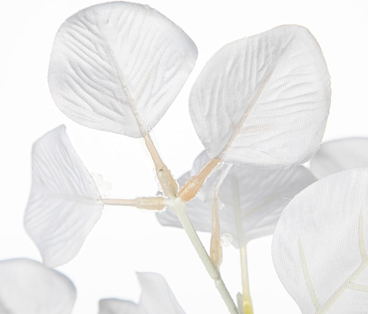 DILATATA Faux White Eucalyptus Stems – 32” Artificial Willow Leaves, 5 Pcs Long White Eucalyptus Branches for DIY Bouquets, Centerpieces, Shower & Wedding Decorations