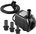 Submersible Pump 400GPH (1500L 25W) Ultra Quiet with Over Heating Protection 6.5ft High Lift for Fountains, Hydroponics, Ponds, Aquariums & More…