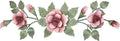 Touch of Class Rose Swag Pink Floral Wall Topper | Handcrafted Handpainted Metal Wall Art | Roses Floral Leaves | Indoor or Covered Outdoors Porch or Patio | Doorways Entryway Hallway