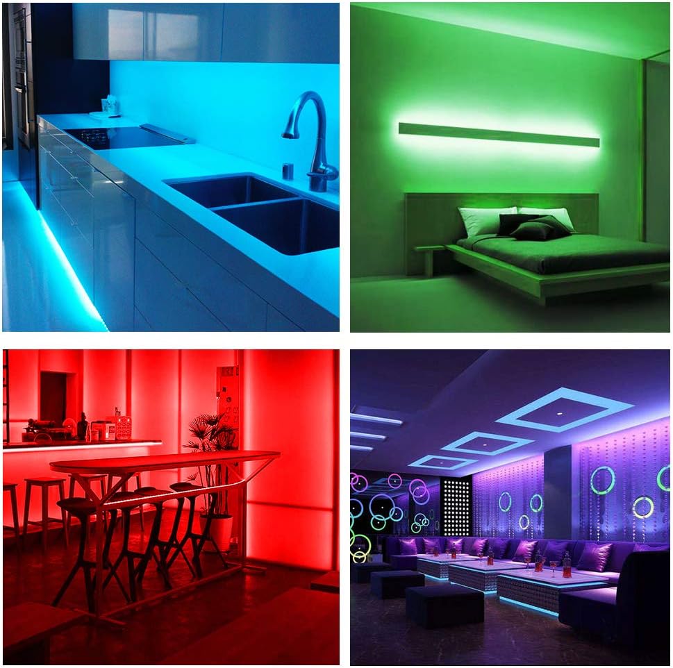 DAYBETTER Led Strip Lights Smart with App Control Remote, 5050 RGB for Bedroom, Music Sync Color Changing for Room Party 50ft