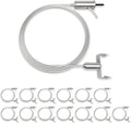 8 Pack Hexagon Garage Light Hanging Cable Kit, Adjustable 1.0M Stainless Steel Suspension Wire Rope Set, Heavy Duty 1.5mm Lighting Hanging Kit for Hex LED Lights, Max Load 6.6lbs