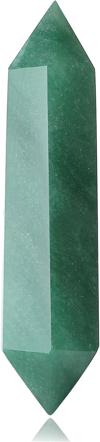 YATOJUZI 3.5" Green Aventurine Healing Crystals Wand Natural Crystals and Healing Stones Large Hexagonal Crystal Points for Meditation Divination Reiki Energy Balancing Good Luck Gifts 1PCS