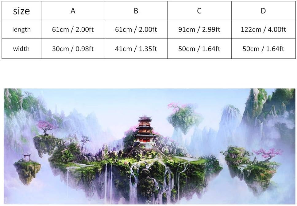 Zerodis Aquarium Background Poster, 3D PVC Adhesive Wallpaper Sticker Sky Castle Background Decoration for Fish (61 * 41cm)