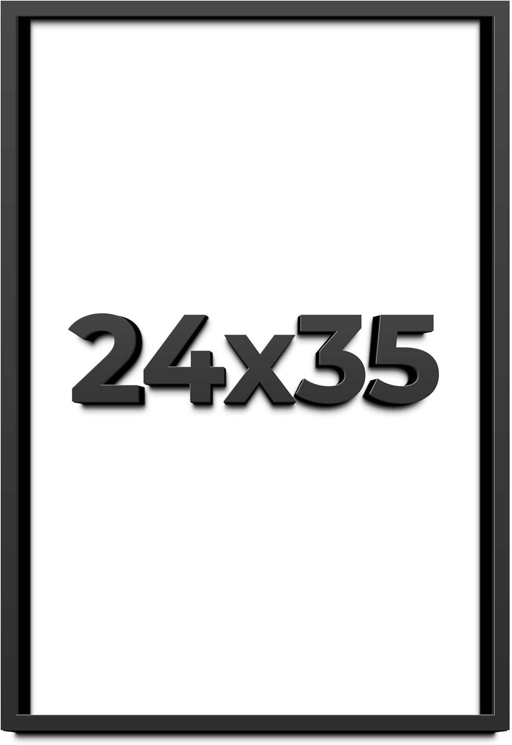 24x35 Shadow Box Frame Black | 1 Inch Deep Solid Wood Shadowbox Display Frame | UV Resistant Acrylic Plexiglass, Acid Free Backing, and Hanging Hardware | Dugan Picture Frame Style