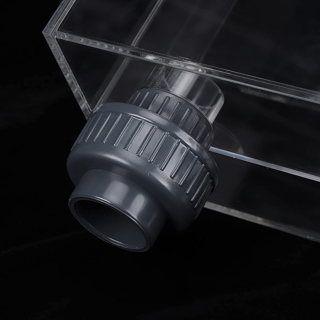 Quality Acrylic Self Start Siphon Hang On Overflow Box for Fish Tank Aquarium High Light Transmittance Durable with Overflow Comb Guide Protection Movable Cover Noise Reduction