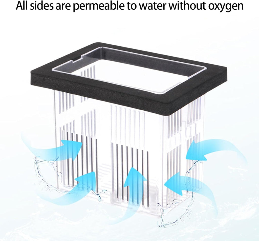 Transparent Floating Hatchery Container for Fish Multi-Purpose Safe Nursery Box Easy to Aquarium Floating Breeding Box