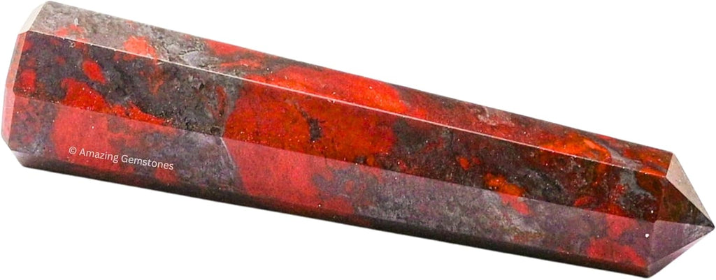 Amazing Gemstone Red Jasper Hematite Crystal Towers - Natural Healing Crystal Point Obelisk for Reiki Healing and Crystal Grid (3 Inch to 4 Inch)