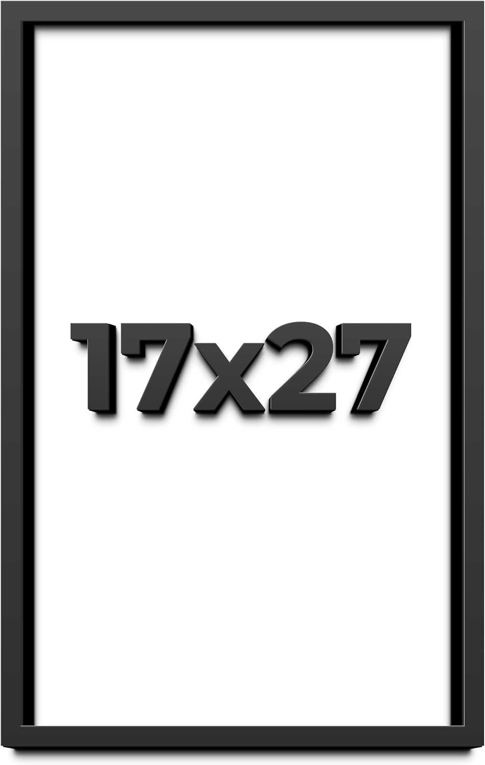 17x27 Shadow Box Frame Black | 1 Inch Deep Solid Wood Shadowbox Display Frame | UV Resistant Acrylic Plexiglass, Acid Free Backing, and Hanging Hardware | Dugan Picture Frame Style
