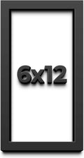 6x12 Shadow Box Frame Black | 1 Inch Deep Solid Wood Shadowbox Display Frame | UV Resistant Acrylic Plexiglass, Acid Free Backing, and Hanging Hardware | Dugan Picture Frame Style