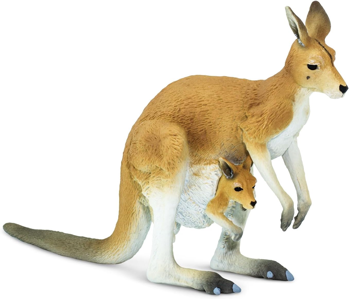 Safari Ltd. Kangaroo with Joey - Hand-Painted, Lifelike 4.75" Model Figure - Educational Toy for Boys, Girls & Kids Ages 3+