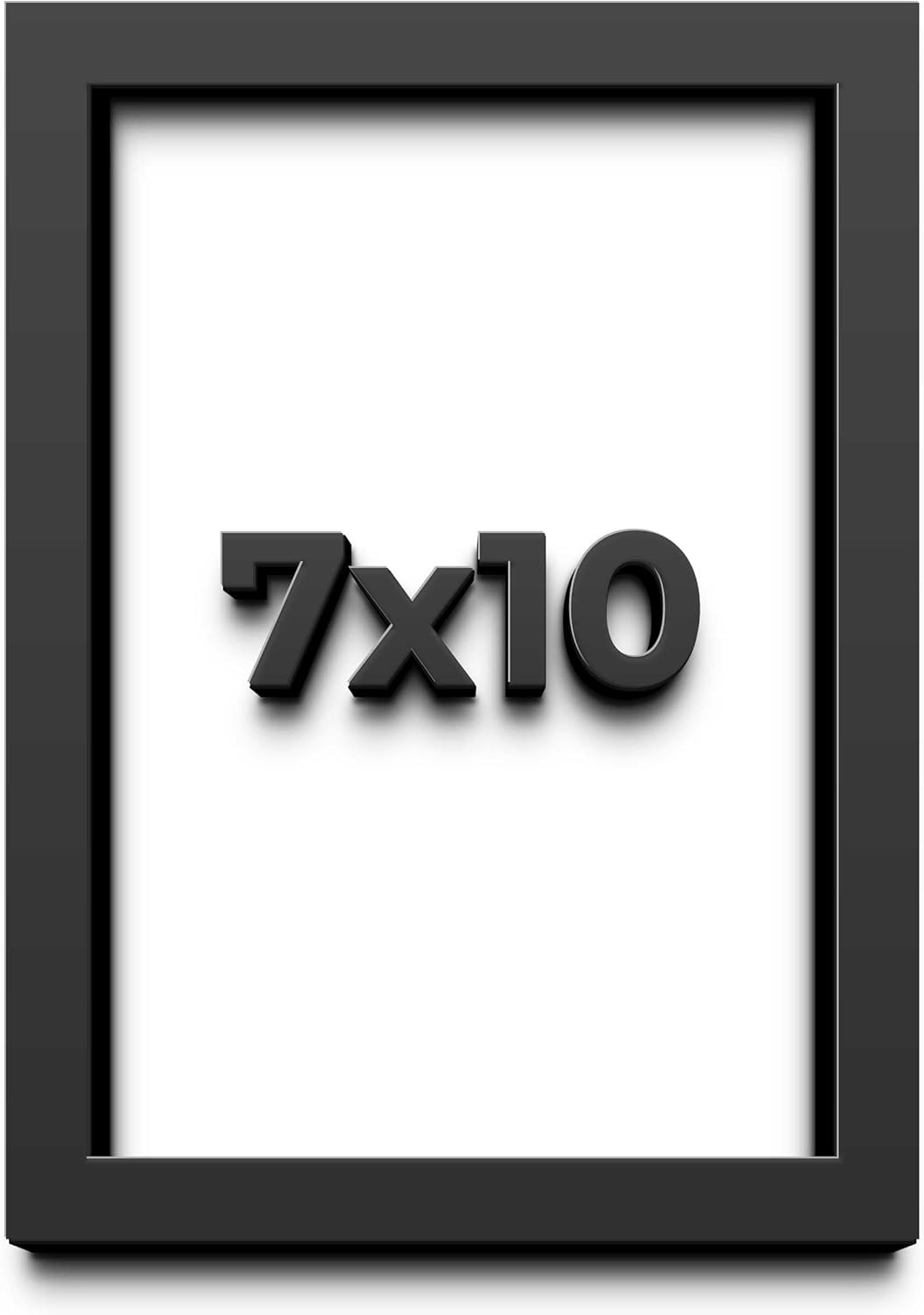 7x10 Shadow Box Frame Black | 1 Inch Deep Solid Wood Shadowbox Display Frame | UV Resistant Acrylic Plexiglass, Acid Free Backing, and Hanging Hardware | Dugan Picture Frame Style