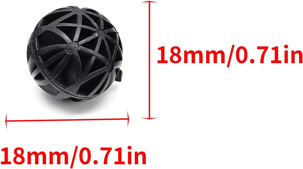 Surf turtle Bio Balls Filter Media100 Pcs 0.71-Inch Aquarium Bio Balls Filter Media for Fish Tank, Aquarium, Pond Filter Media