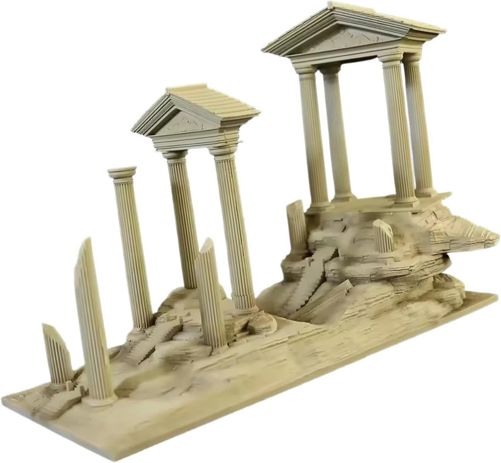 Roman Column Decoration Mini Resin Landscape Decoration Roman Ruins Ornament Artificial Aquarium Accessory Aquarium Statue