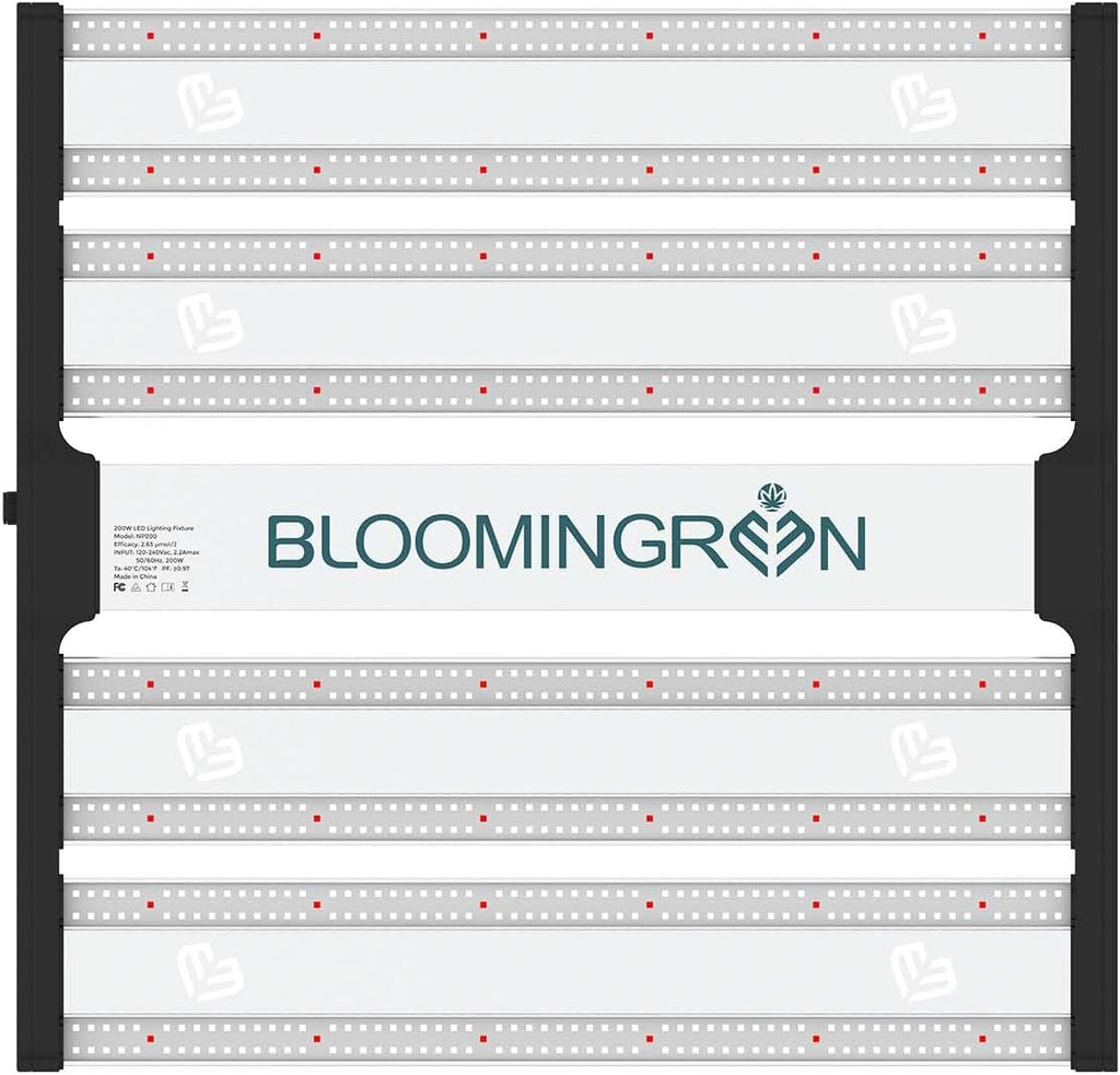 BLOOMINGREEN Clearance 200W LED Grow Light, 2x2/3x3ft Coverage, Dimmable Full Spectrum Indoor Plant Growth Lamp, High-Efficiency for Germination, Seedlings, Vegetables, and Blooming.