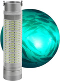 Rechargeable Underwater Fishing Light, Built-in Battery & Cordless, Remote Dimmable, Auto-On in Water, IP68 Waterproof, Multi-Color, Suitable for Boat, Dock, Freshwater, and Saltwater