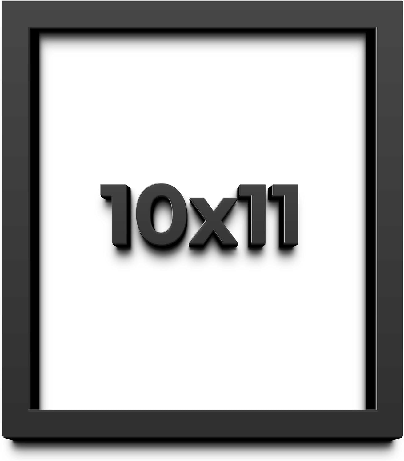10x11 Shadow Box Frame Black | 1 Inch Deep Solid Wood Shadowbox Display Frame | UV Resistant Acrylic Plexiglass, Acid Free Backing, and Hanging Hardware | Dugan Picture Frame Style
