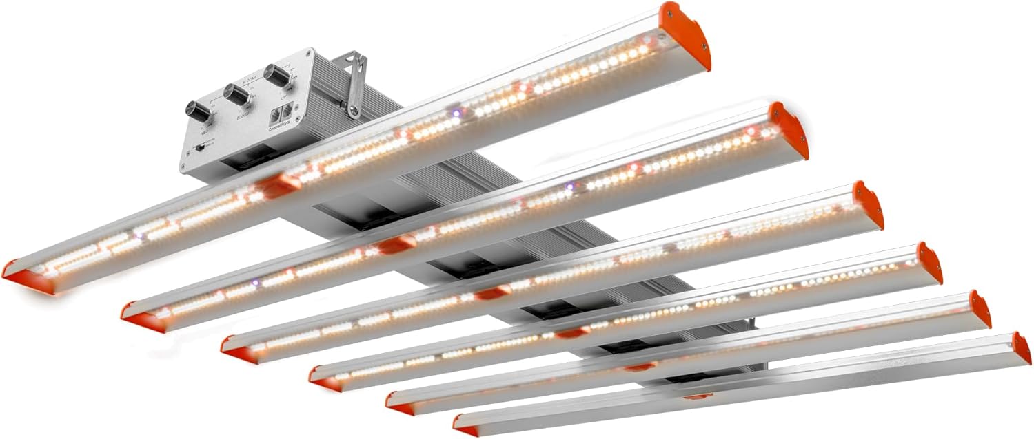 510W LED Grow Light Full Spectrum Professional Linkable Bar Style Plant Light Dimmable for Indoor Growing Commercial Hydroponic Growing 395 + 660 + 730 nm UV Red Infrared Enriched