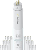 NUWATT 30 Pack, 4FT T5 LED Tube Lights, Type A&B, Hybrid T5 Bulbs 4000K Cool White, High Output 3200LM, 24W, Plug & Play or Ballast Bypass, Dual-Ended Power, Fluorescent Tube Replacement, UL, G5 Base