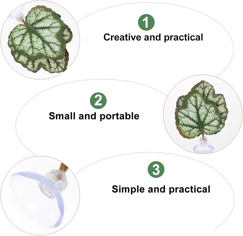 balacoo 2 Pcs Betta Fish Leaf Pad: Aquarium Betta Leaf Hammock with Suction Cup, Simulating Natural Habitat for Beta Resting Spawning Breeding Sleeping (Green)