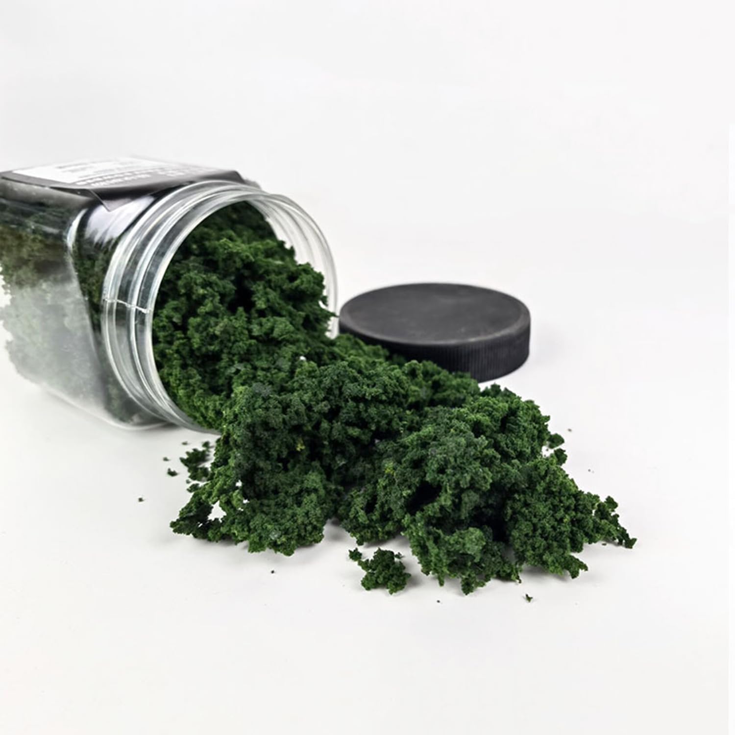 Tree Powder for DIY Model Trees Basing Material Plant Tufted Terrain Model for DIY Miniature Model Shrub Bushy Tuft, Building Model Railway Fairy Garden Diorama Scenery（Dark Green）